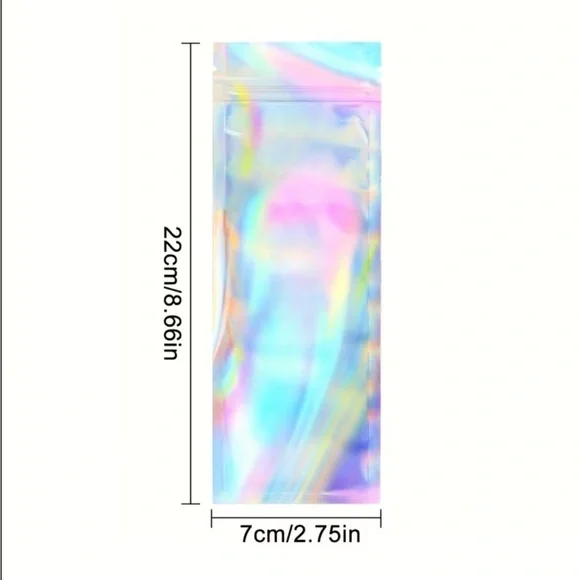 Holographic Iridescent Zip Seal Bags - pack of 20 - Picture 3 of 5